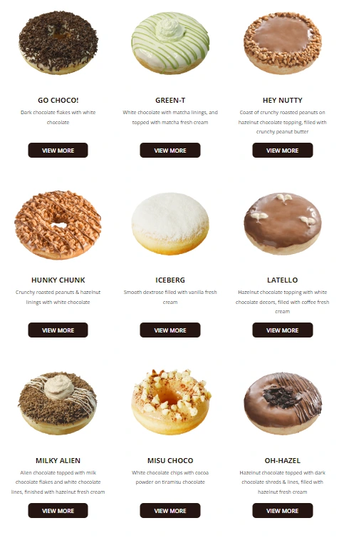 BIG APPLE MENU DONUT PRICE