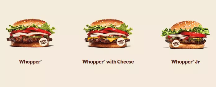 Burger King Real Whopper Prices