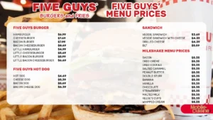 Five Guys Menu