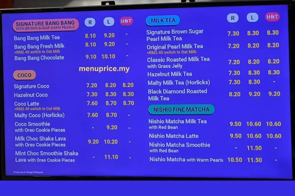 MENU PICTURE TEALIVE MALAYSIA 2024