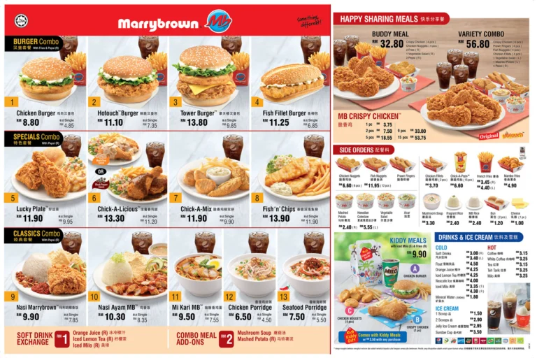 Marrybrown Menu Malaysia & Latest Prices 2024