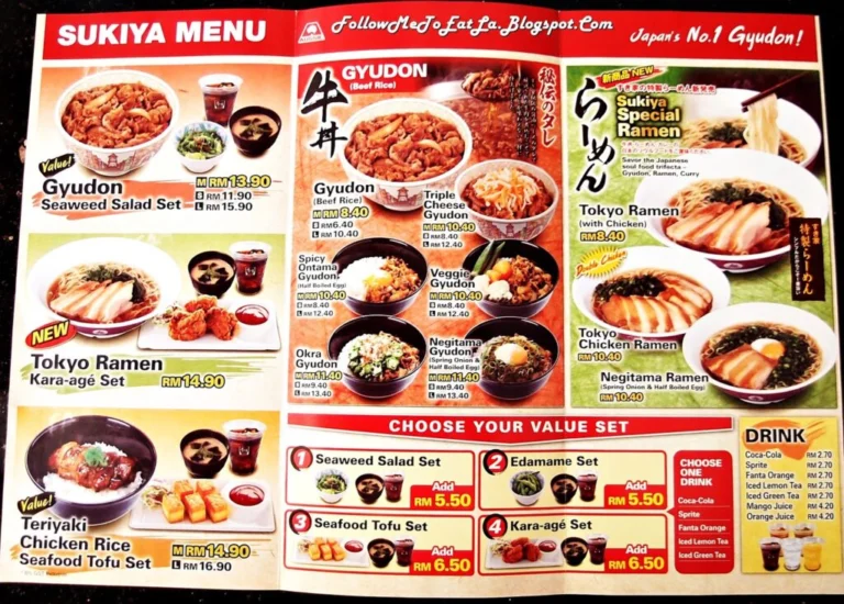 Sukiya Menu Malaysia & Latest Prices 2024