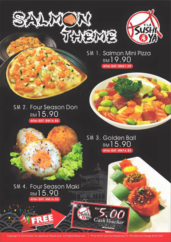 Sushi Ya Menu Malaysia & Latest Prices 2024