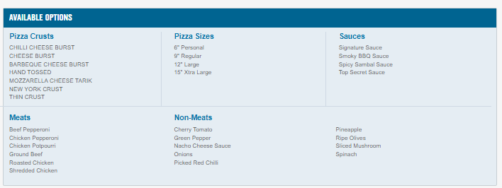 DOMINO’S PIZZA FIRST CLASS PIZZA MENU WITH PRICES