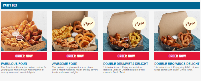 DOMINO’S PIZZA PARTY BOX PRICES