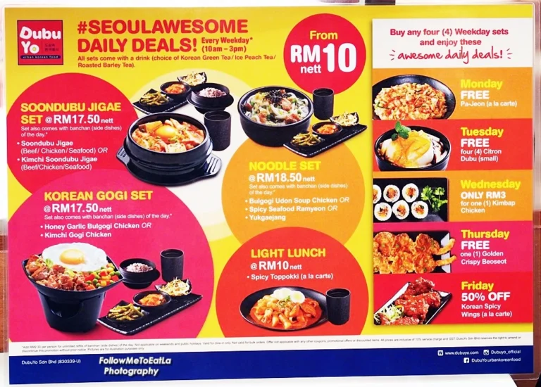 Dubuyo Menu Malaysia & Latest Prices 2024