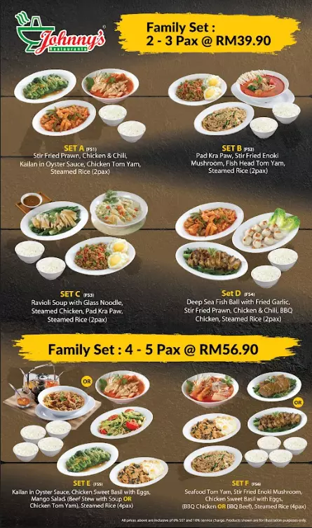 Johnny’s Menu Malaysia & Latest Prices 2024
