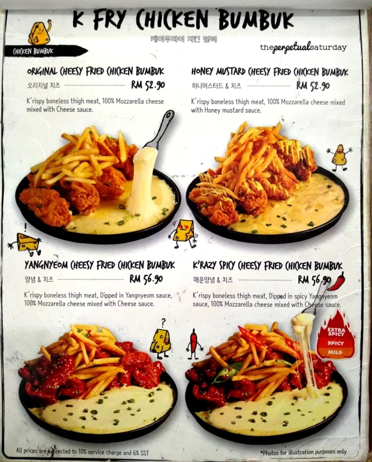 K Fry Menu Malaysia & Latest Prices 2024
