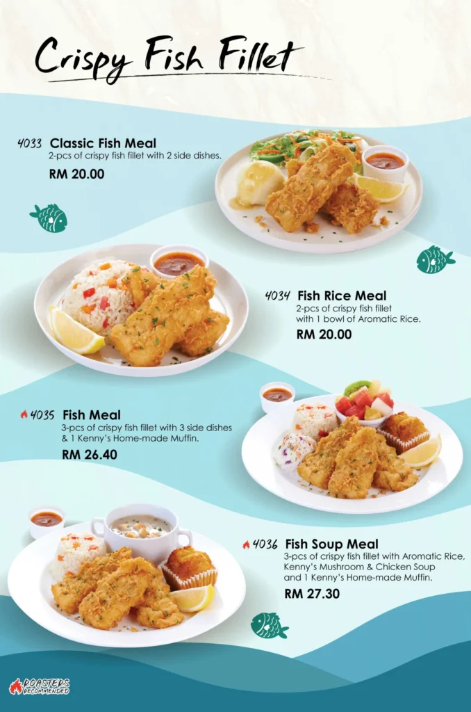 KENNY ROGERS ROASTERS CRISPY FISH FILLET PRICES