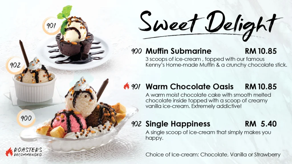 KENNY ROGERS ROASTERS MALAYSIA SWEET DELIGHT PRICES