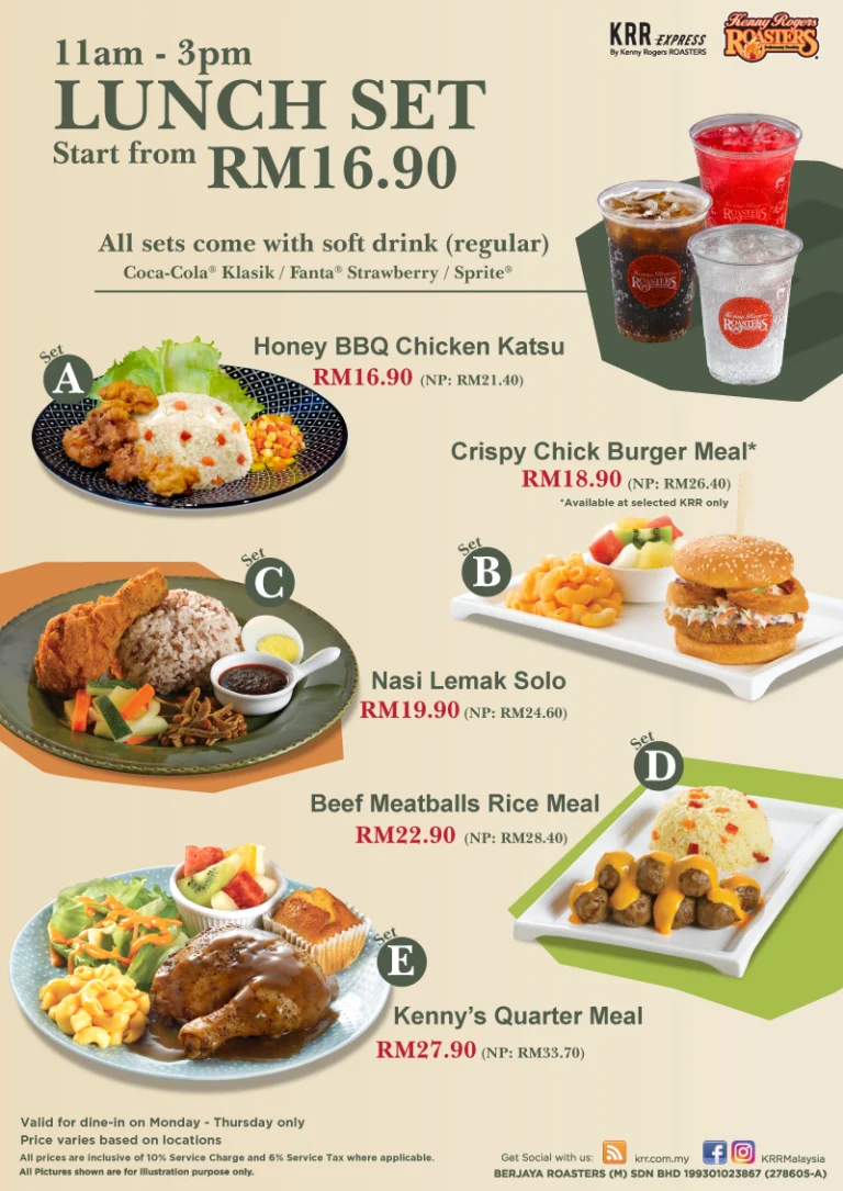 Kenny Rogers Roasters Menu Malaysia & Latest Prices 2024