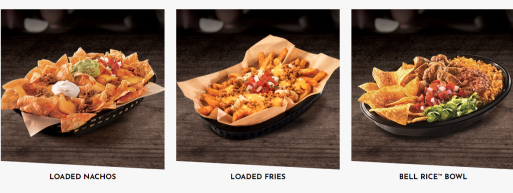 TACO BELL SHAREABLES AND BOWLS PRICES