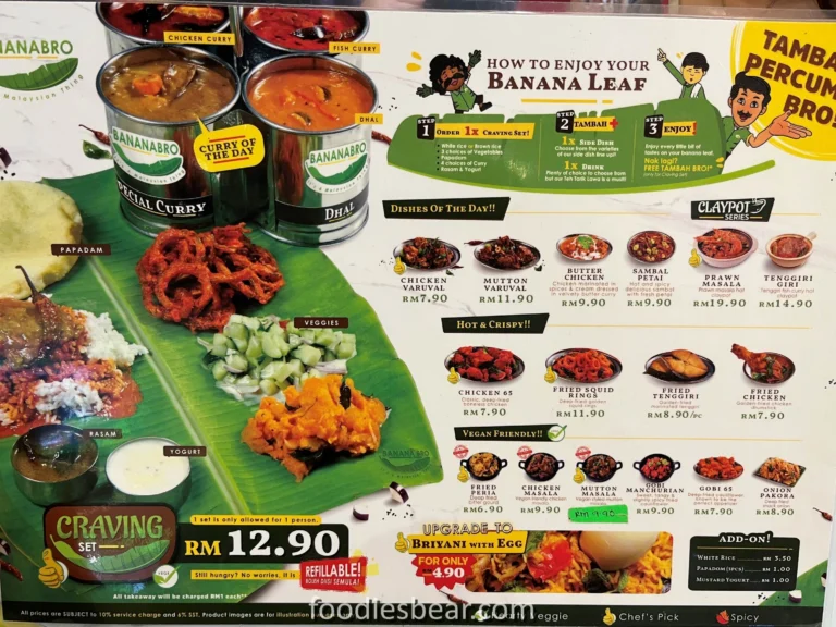 Bananabro Menu Malaysia & Latest Prices 2024