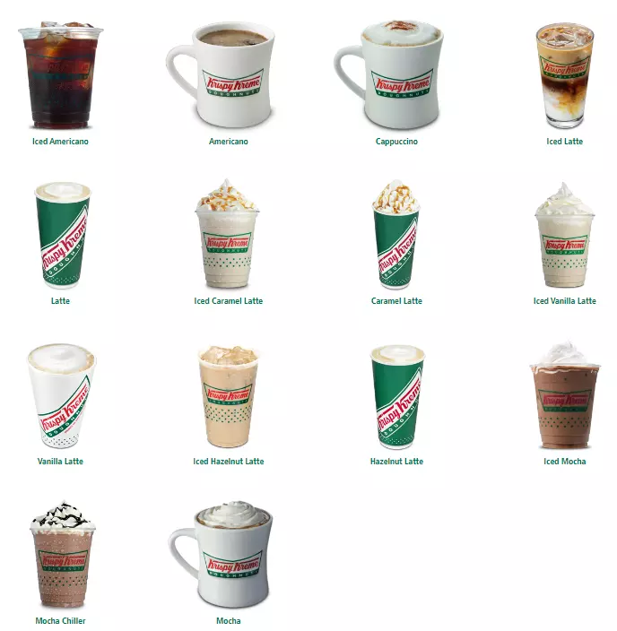 KRISPY KREME COFFEE MENU PRICES