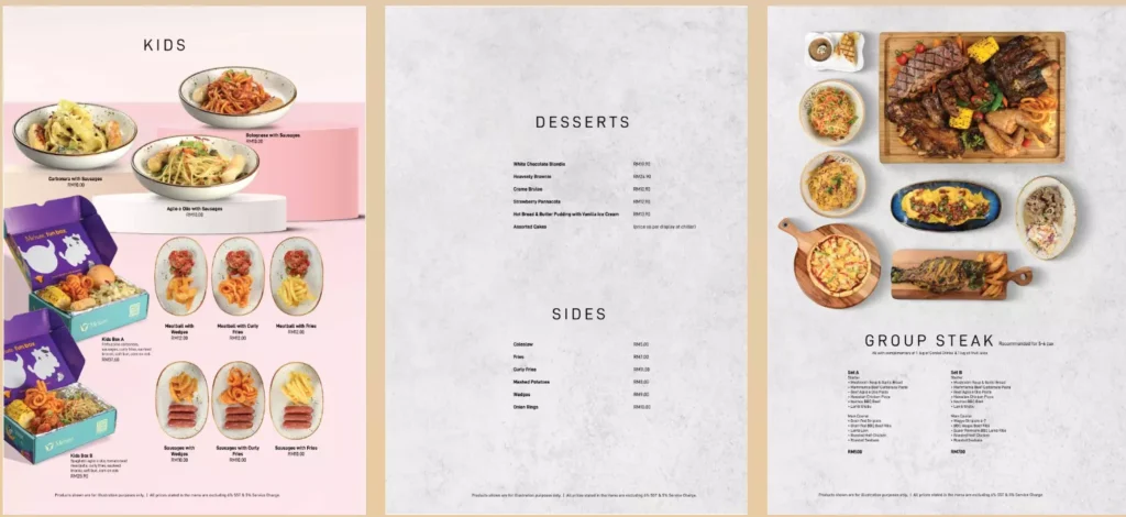 ME’NATE DESSERTS PRICES