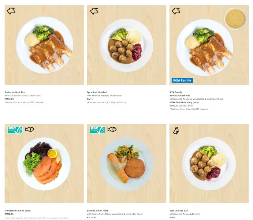 MENU IKEA SPECIALS PRICES