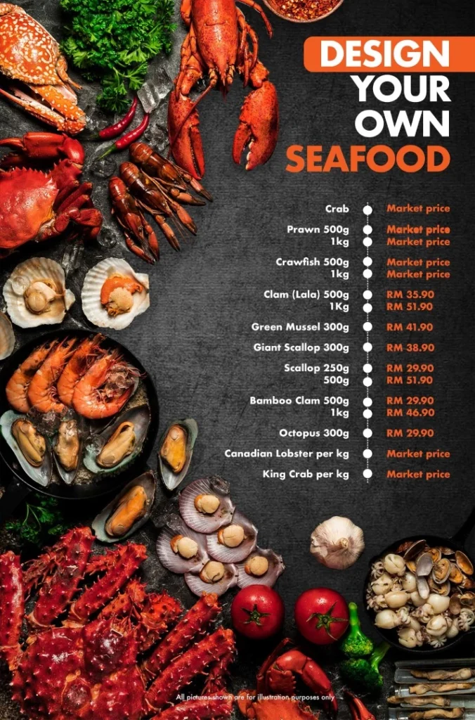 SHELL OUT DESIGN YOUR OWN MENU WITH PRICES