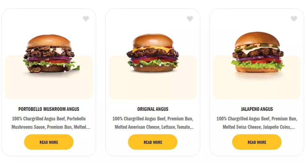 CARL’S JR ANGUS BURGER MENU WITH PRICES