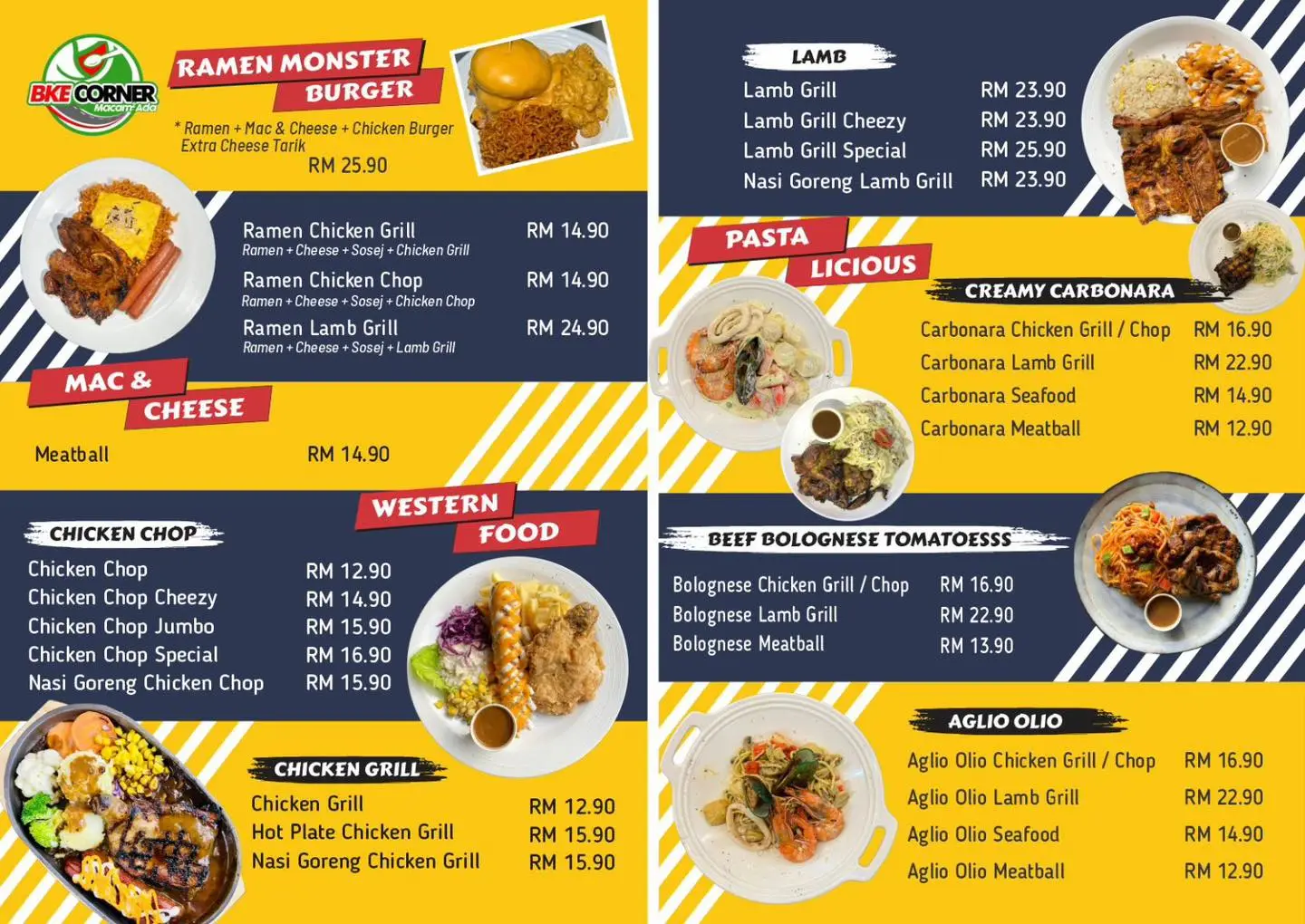 BKE Corner Menu