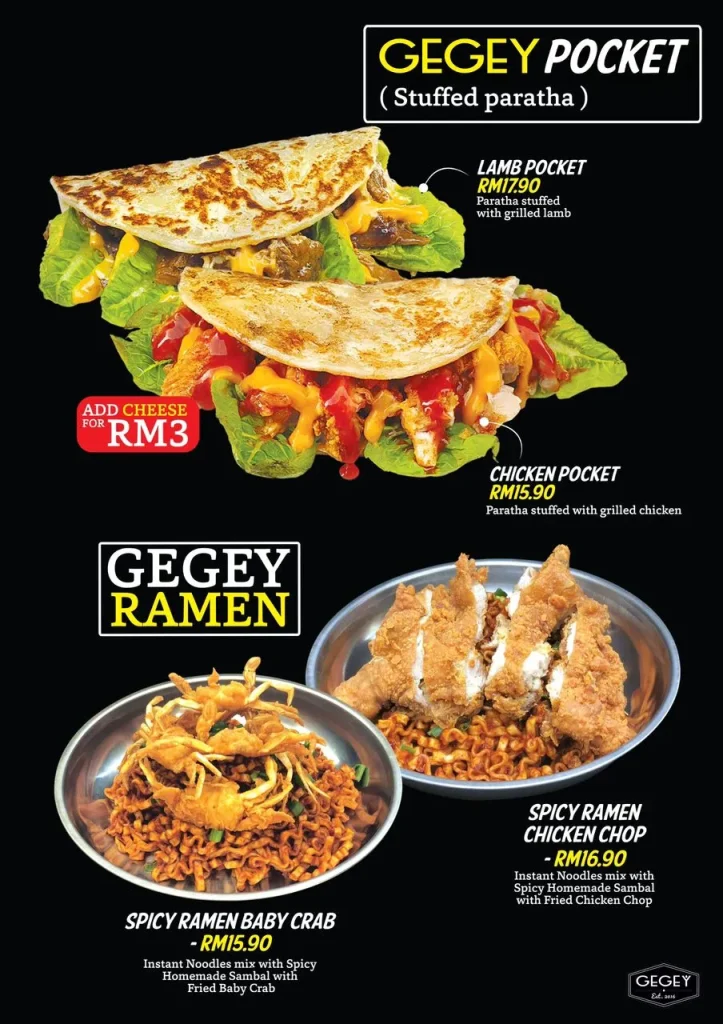 GEGEY RAMEN PRICES