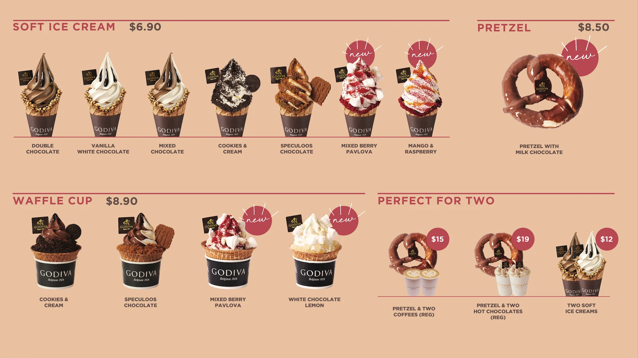 Godiva Menu