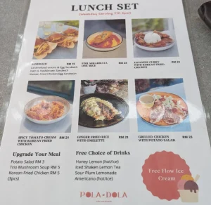 Pola Dola Menu