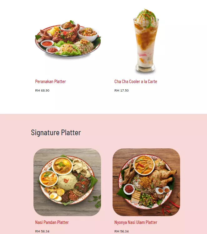 SEPIRING SIGNATURE PLATTER PRICES