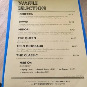 The Owl Cafe Menu