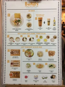 Boran Menu