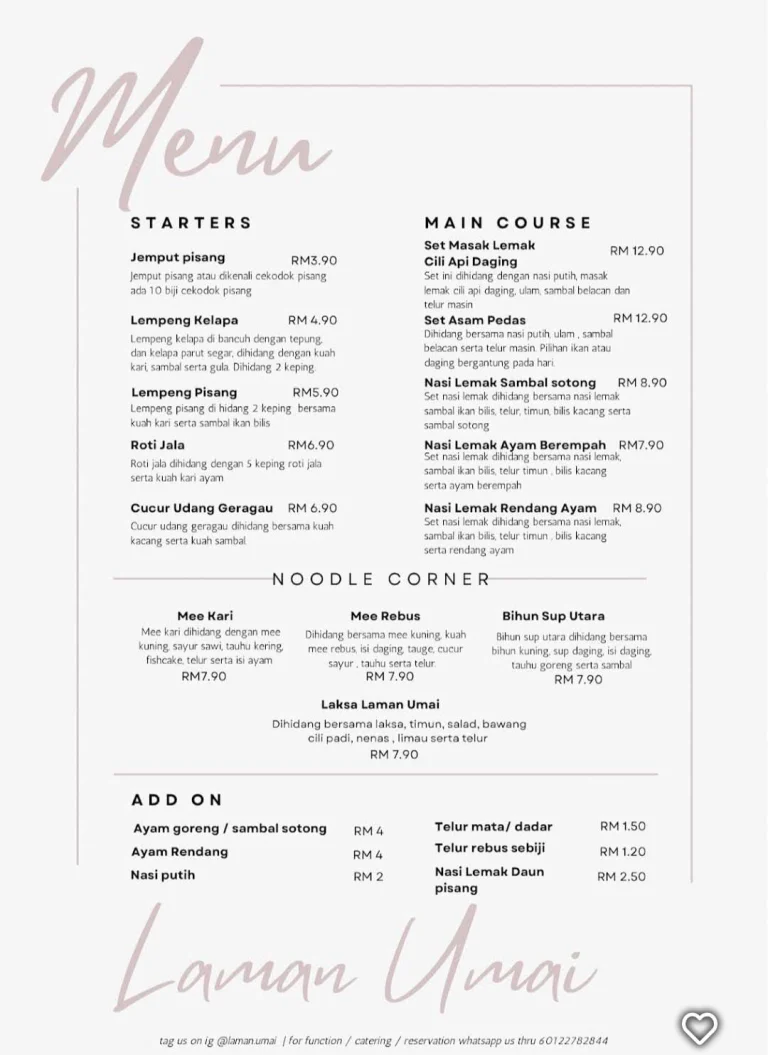 Laman Umai Menu