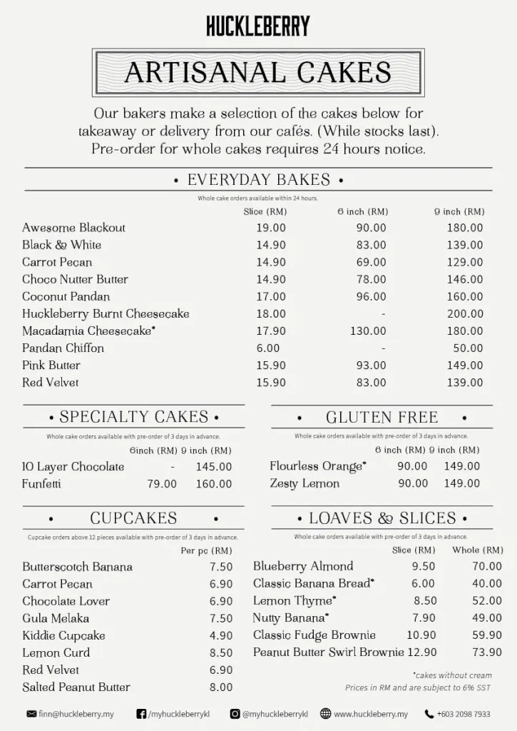 MENU HUCKLEBERRY SUPERFOOD SIPS PRICES