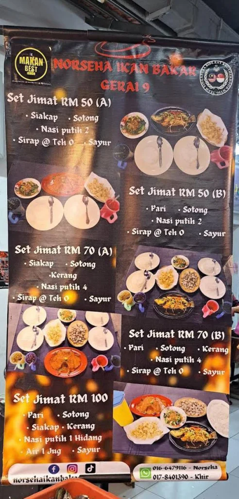 NORSEHA IKAN BAKAR SIDES PRICES