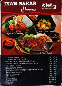 Norseha Ikan Bakar Menu