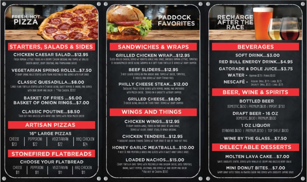 Padok Burger Menu