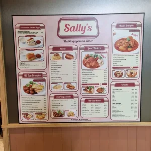 Sally Corner’s Menu