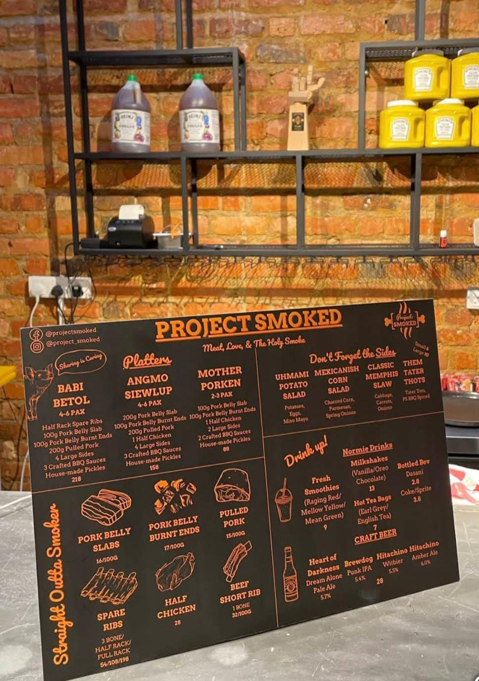 Project Smoked Menu