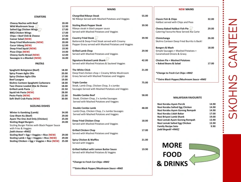 Skohns Canteen Menu Malaysia & Latest Prices MARCH 2025