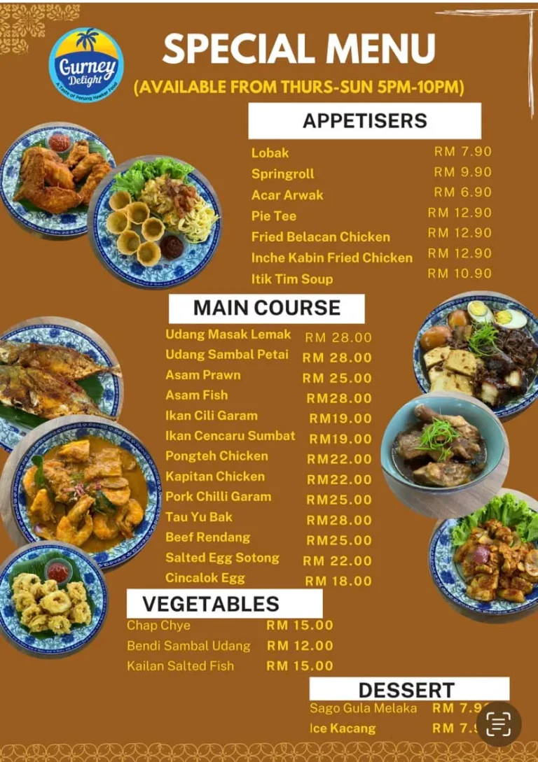 Gurney Delight Menu Malaysia & Latest Prices MARCH 2025