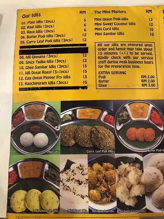 Idli Only Cafe Menu Malaysia & Latest Prices 2024