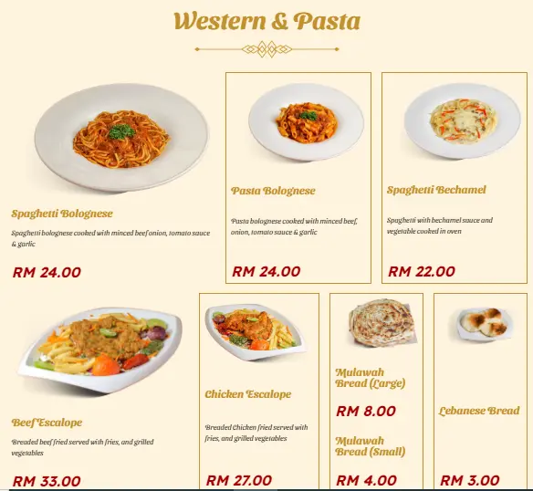 AL-RAWSHA WESTERN & PASTA PRICES