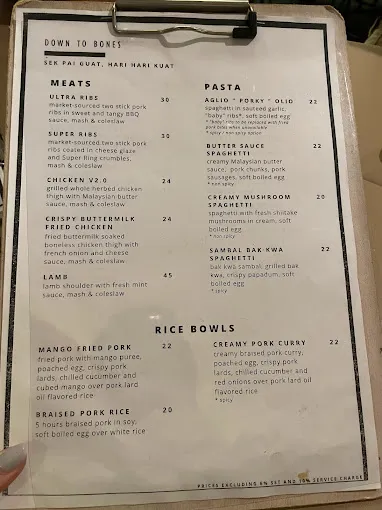 DOWN TO BONES MENU RICE BOWLS PRICES