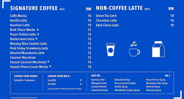 Gigi Coffee Menu Malaysia & Latest Prices 2025