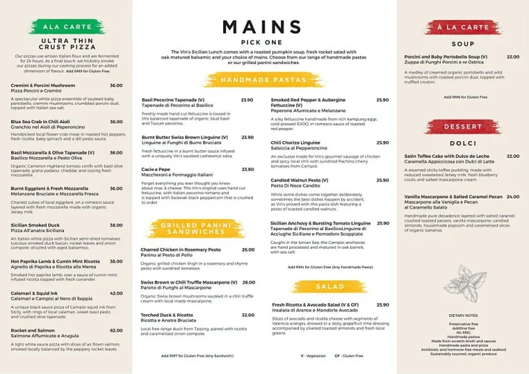 Vin’s Menu Malaysia & Latest Prices MARCH 2025