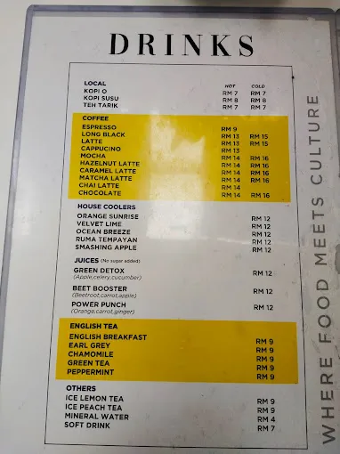 RUMA PUTEH BEVERAGES PRICES