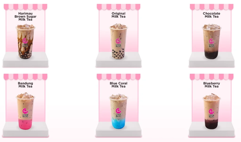 COOLBLOG MILK TEA WITH PEARLS MENU PRICES