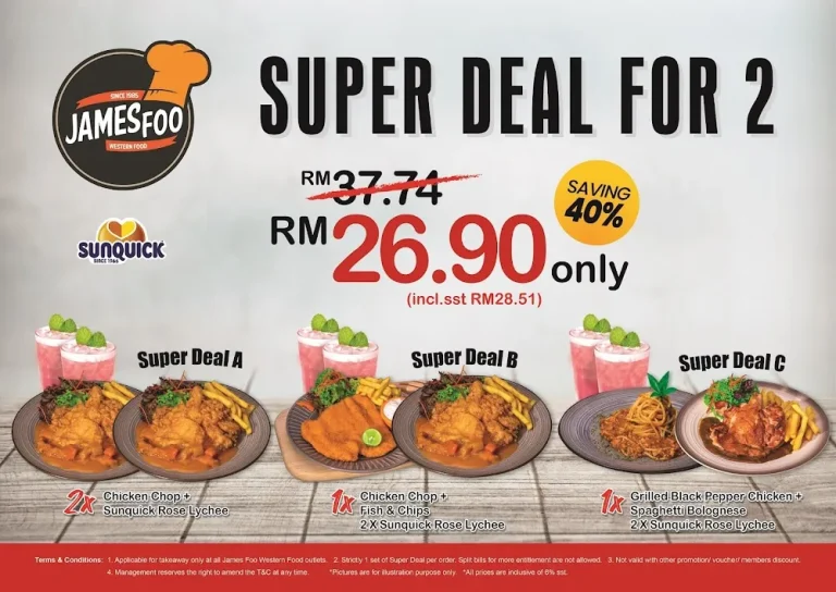 James Foo Menu Malaysia & Latest Prices August 2025
