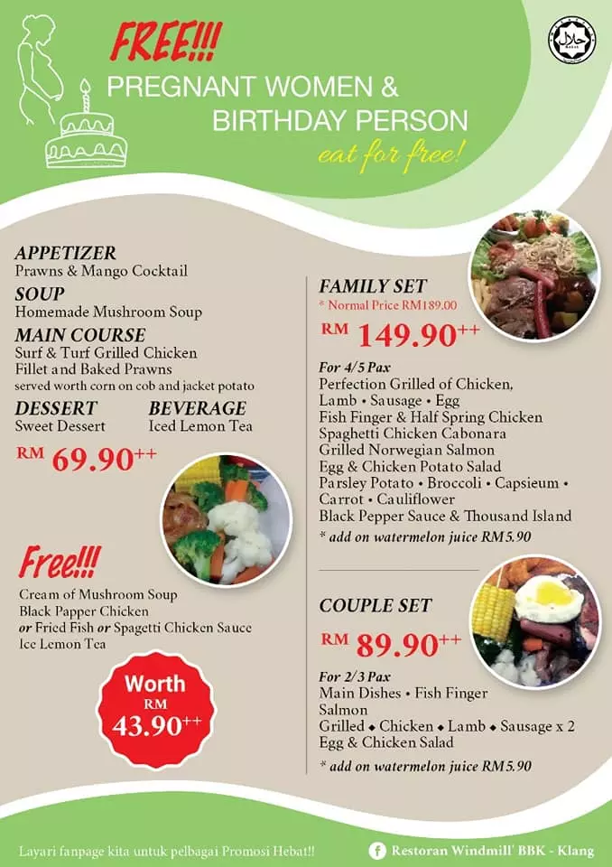 RESTORAN WINDMILL MENU PICTURES
