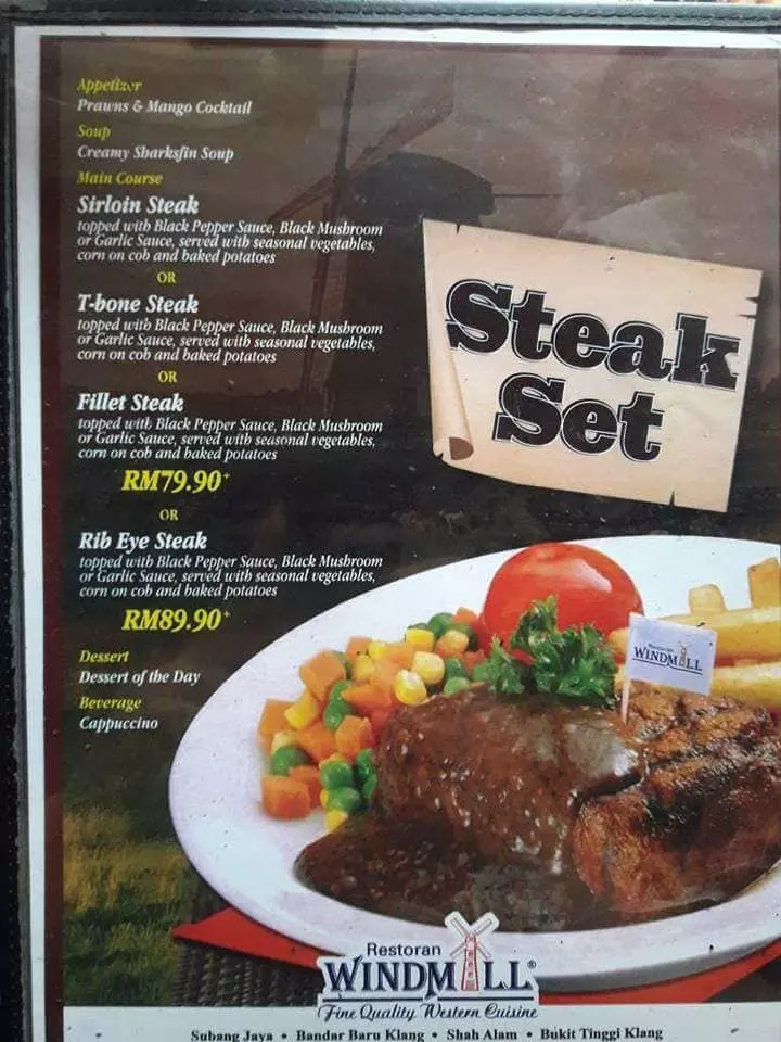 RESTORAN WINDMILL MENU PICTURES