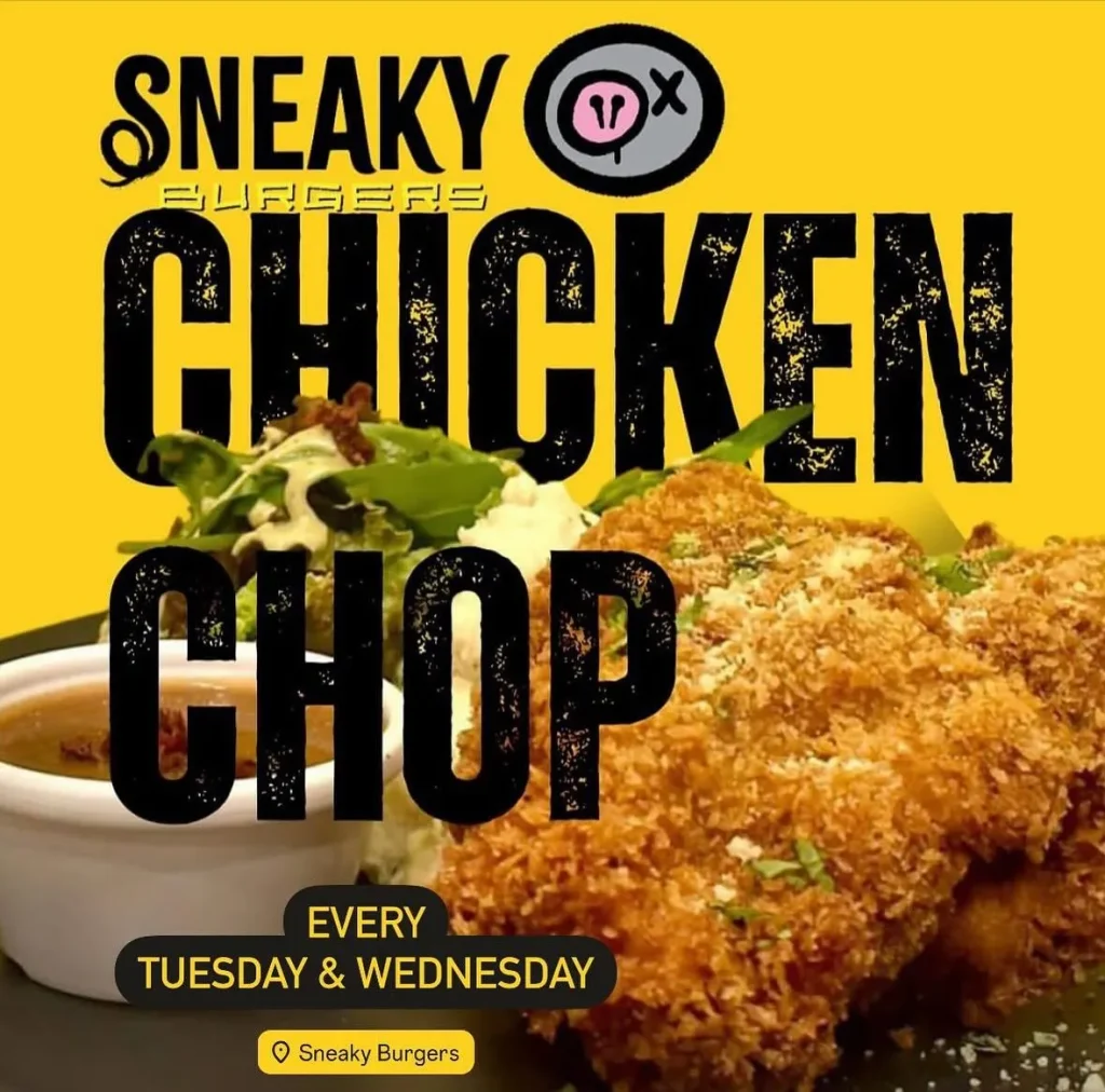 SNEAKY BURGERS SPECIALS PRICES