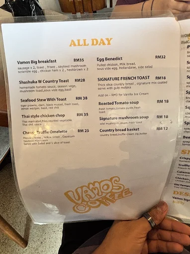Vamos Menu Malaysia & Latest Prices August 2025